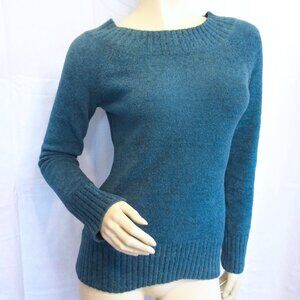 Vintage Y2K Wet Seal Teal Knit Sweater Top M Preppy Academia Retro Chic Corpcore